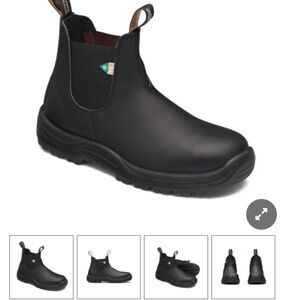 BLUNDSTONE STEEL TOE BOOTS 163- BLACK(Used 2 times)